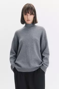 Свитер вязаный вискозный с воротником-стойкой