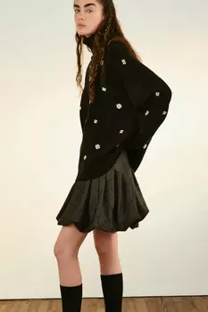 Свитер жаккардовый с принтом