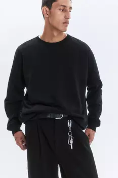 Свитшот базовый хлопковый свободного кроя