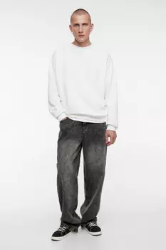 Свитшот базовый хлопковый свободного кроя