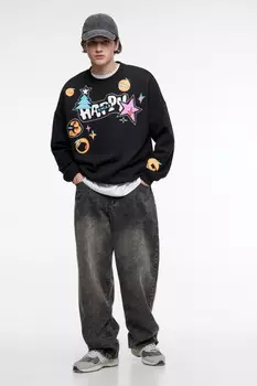 Свитшот oversize с новогодним принтом