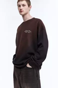 Свитшот oversize со стиркой bleach wash