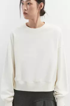 Свитшот oversize укороченный из футера