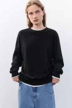 Свитшот с имитацией второго слоя