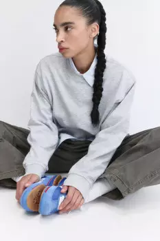 Свитшот укороченный базовый из футера