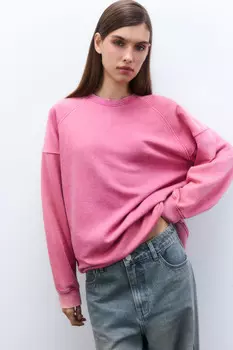 Свитшот утепленный с вареным эффектом