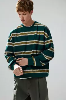 Свитшот в полоску с надписью