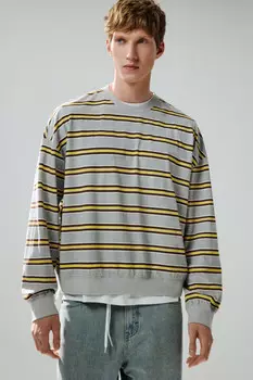 Свитшот в полоску с надписью