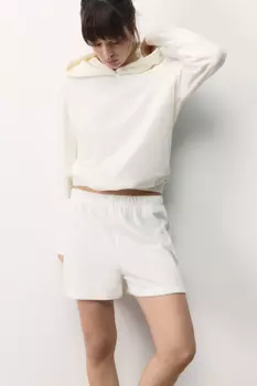 Толстовка домашняя плюшевая со стразами