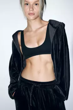 Толстовка домашняя с бархатной фактурой