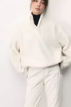 Толстовка-флиска oversize спортивная