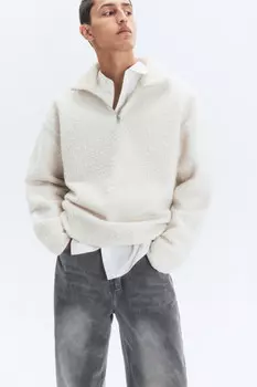 Толстовка half-zip флисовая с воротником-стойкой