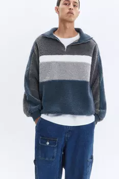 Толстовка half-zip флисовая с воротником-стойкой