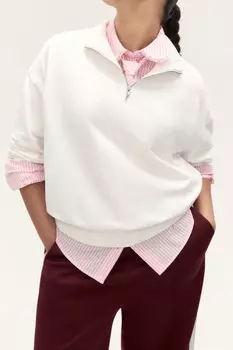 Толстовка half zip из футера