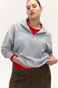 Толстовка half zip из футера