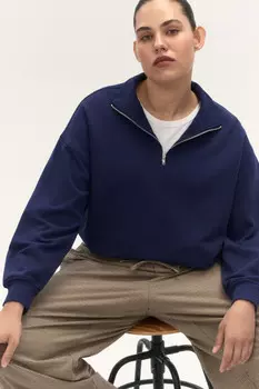 Толстовка half zip из футера