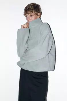 Толстовка half-zip свободная из флиса