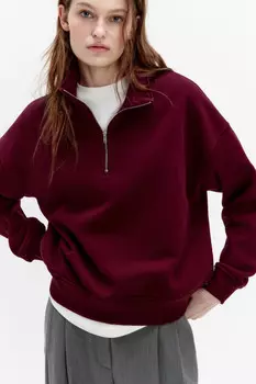 Толстовка half zip утепленная на флисе