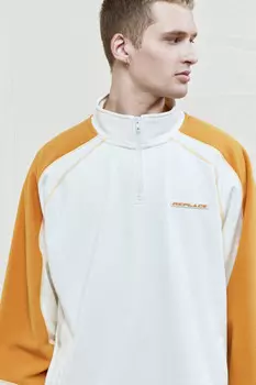 Толстовка oversize флисовая с воротником на молнии