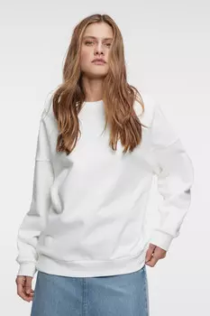 Толстовка oversize хлопковая однотонная