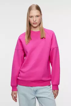 Толстовка oversize хлопковая однотонная