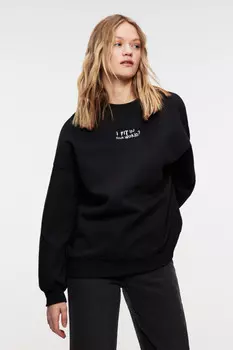 Толстовка oversize хлопковая утепленная в полоску