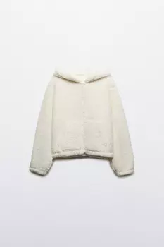 Толстовка плюшевая с ушками на капюшоне