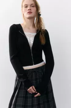 Толстовка вязаная на молнии