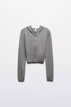 Толстовка вязаная на молнии