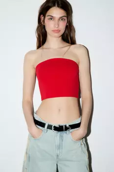 Топ-бандо хлопковый укороченный