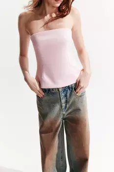 Топ-бандо облегающий с баской