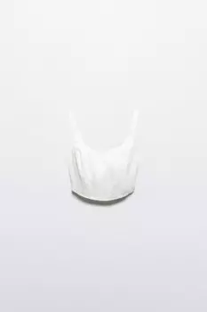 Топ джинсовый на широких бретелях