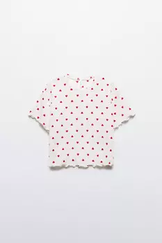 Топ-футболка домашний в сердечко