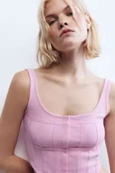 Топ-корсет хлопковый на бретелях