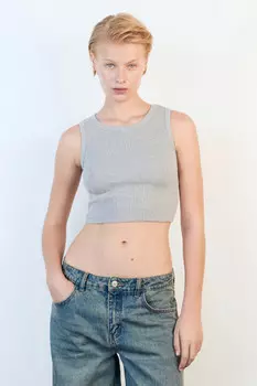 Топ-майка хлопковый на широких бретелях