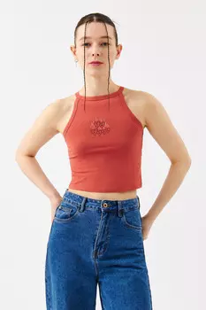 Топ-майка на тонких бретелях