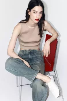 Топ-майка вискозный на широких бретелях