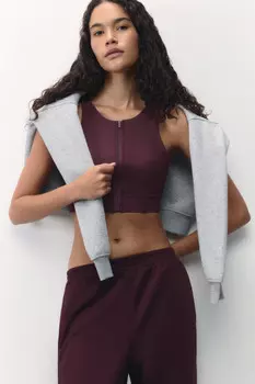 Топ спортивный укороченный с молнией