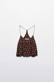 Топ вискозный с принтом