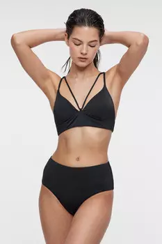 Трусики-слипы купальные широкие с высокой посадкой