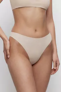 Трусики-стринги высокие бесшовные в рубчик