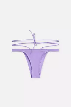 Трусики-танга купальные со шнуровкой на талии