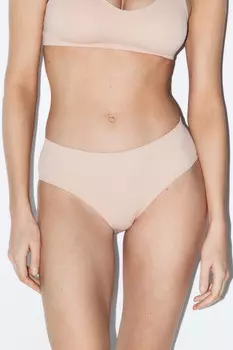 Трусы-слипы базовые бесшовные в рубчик