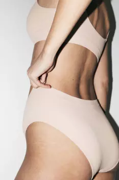 Трусы-слипы бесшовные в рубчик