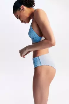 Трусы-слипы купальные из фактурной ткани