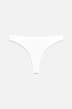 Трусы-стринги базовые в рубчик