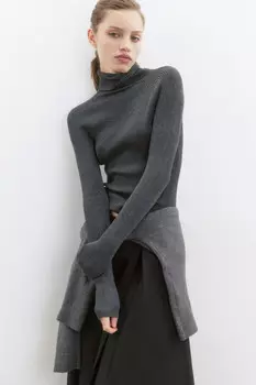 Водолазка GINA вискозная в рубчик