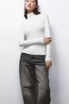 Водолазка гладкая вискозная с воротником