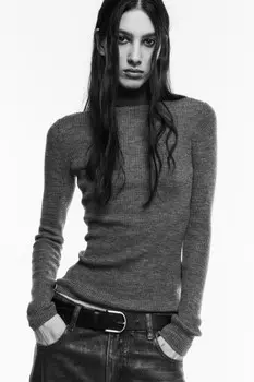 Водолазка тонкой вязки из шерсти мериноса