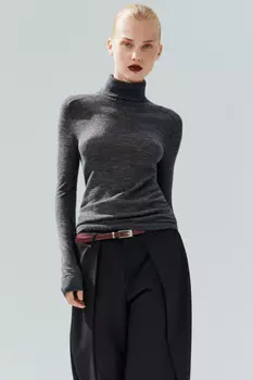 Водолазка тонкой вязки с шерстью